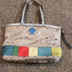 Coach Bags - Authentic Coach Khaki Signature Multi Color Stripe Coach Bags - Authentic Coach Khaki Signature Multi Color Stripe